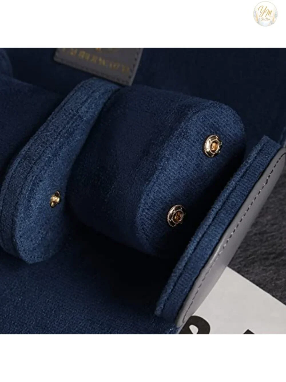 Genuine Napa Leather Watch Roll Travel Case for 3 Watches, Velvet Interior